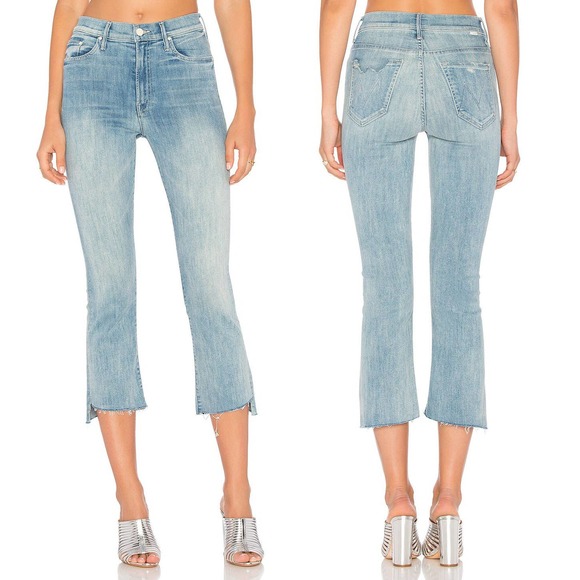 MOTHER Denim - Mother The Insider Crop Step Fray in Twenty Eight & A Half Wishes, Sz 28